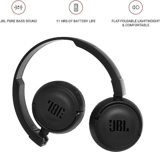  JBL T460BT Extra Bass Wireless On-Ear Headphones 