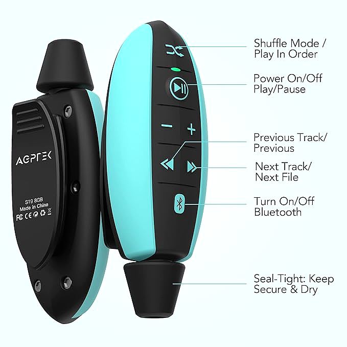  AGPTEK S19 Waterproof MP3 Player for Swimming     
