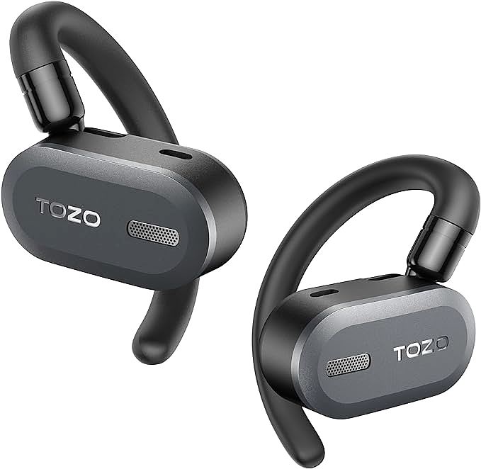TOZO T13187 OpenBuds Lightweight True Open Ear Wireless Earbuds  : True Wireless Open-Ear Earbuds Offering Supreme Comfort and Sound