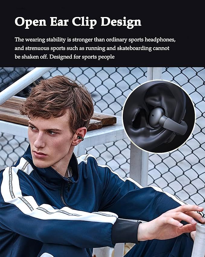  Xmenha F6 Ear Clip Bone Conduction Wireless Headphones 