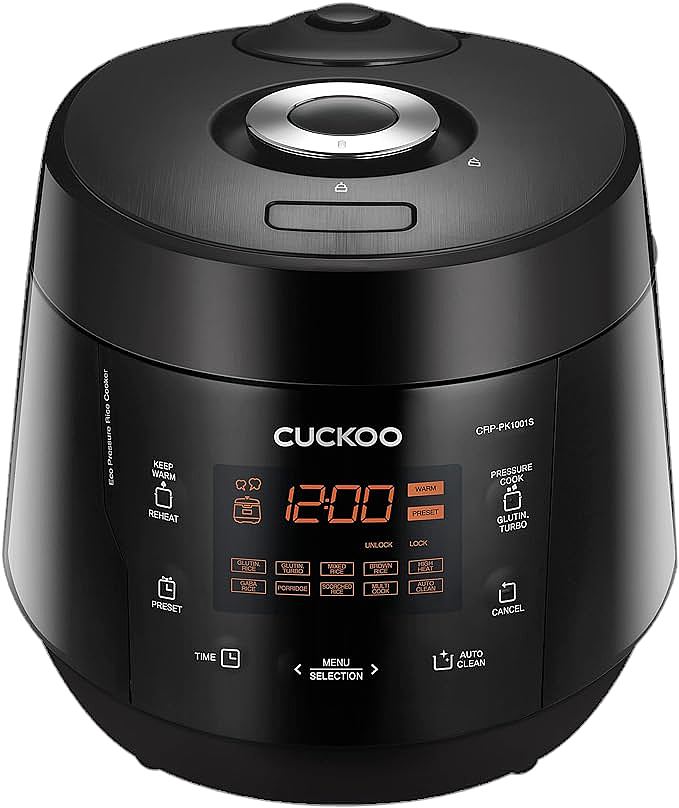 CUCKOO CRP-PK1001S 10-Cup Pressure Rice Cooker: The Intelligent Pressure Rice Cooker for Fluffy and Tasty Rice