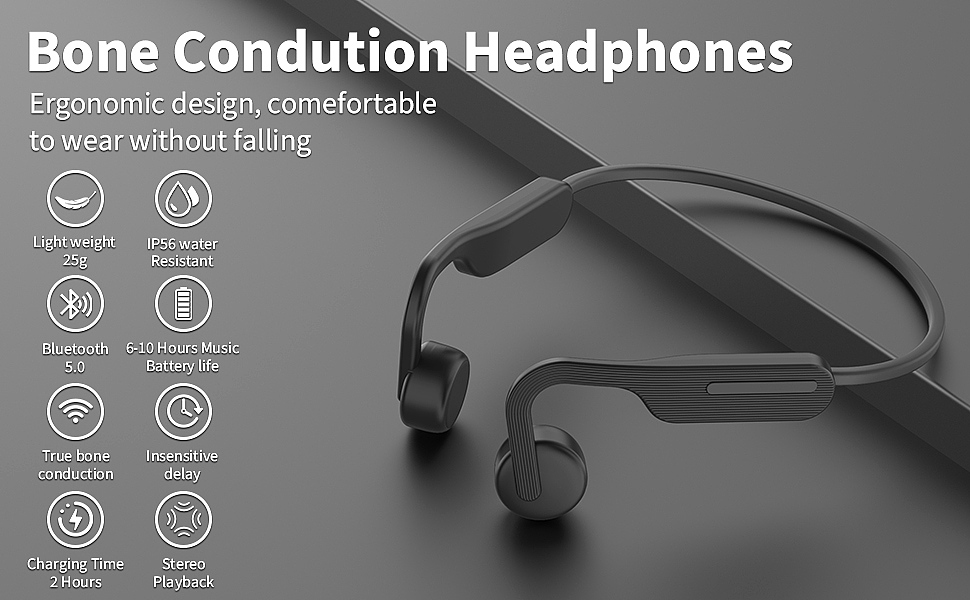  Glxertvz X50 Bone Conduction Headphones 