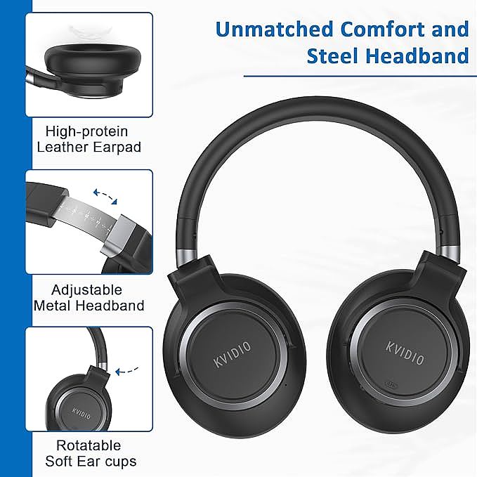  KVIDIO WH304 Active Noise Cancelling Headphones      