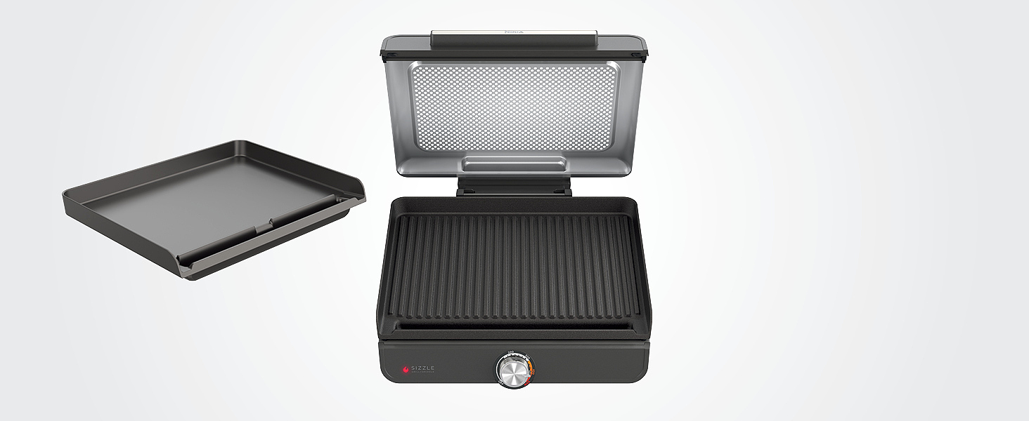  Ninja GR101 Sizzle Smokeless Indoor Grill & Griddle  