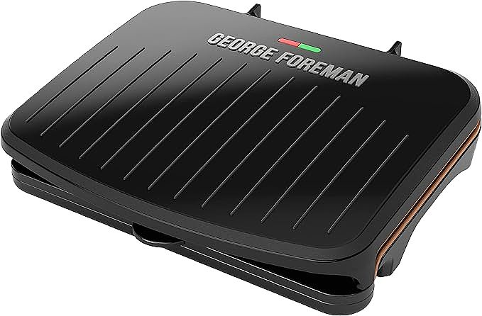 George Foreman GRS075BC 5-Serving Classic Plate Electric Indoor Grill and Panini Press