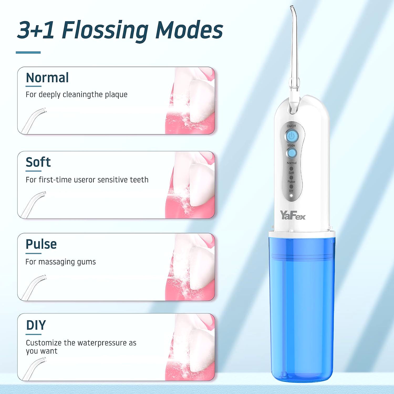  YaFex Cordless Water Dental Flosser for Teeth  
