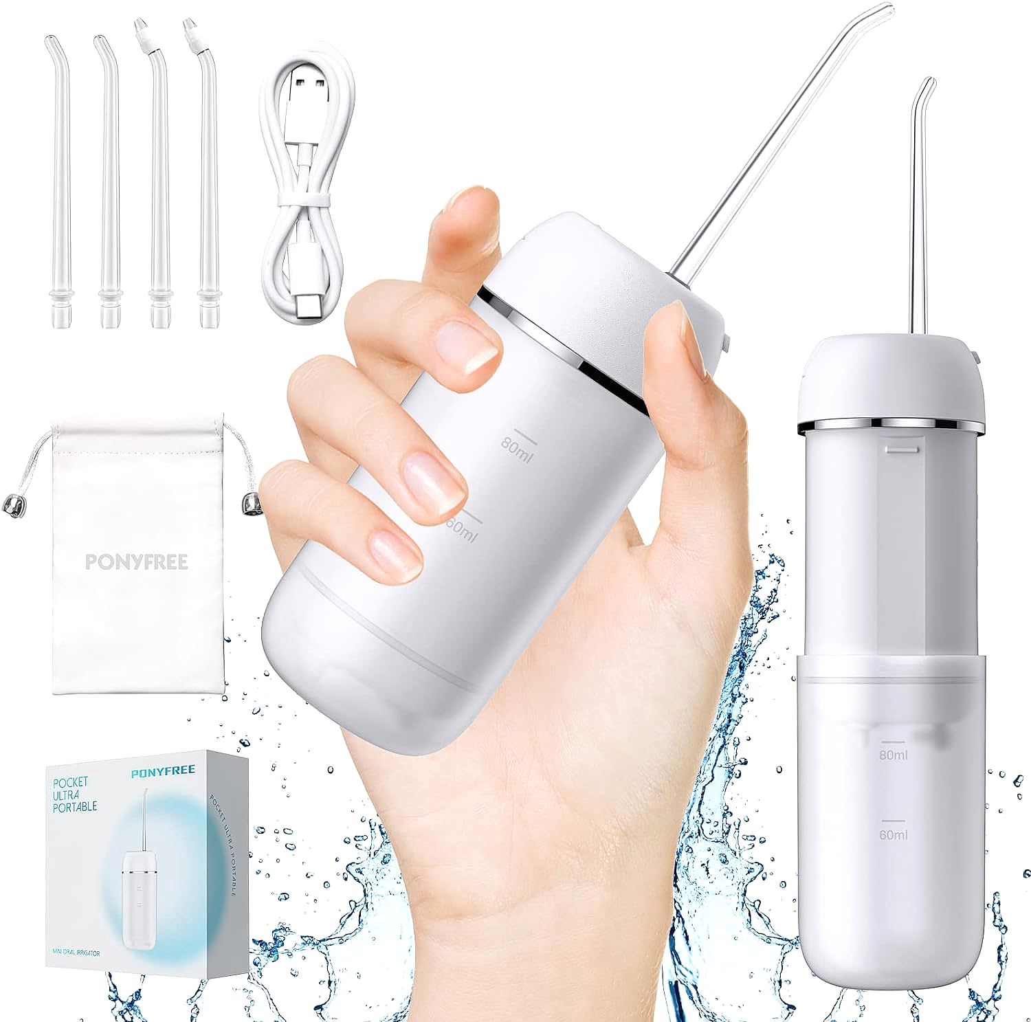 PONYFREE CWF-C2 Cordless Water Flosser: The Perfect Portable Oral Hygiene Companion