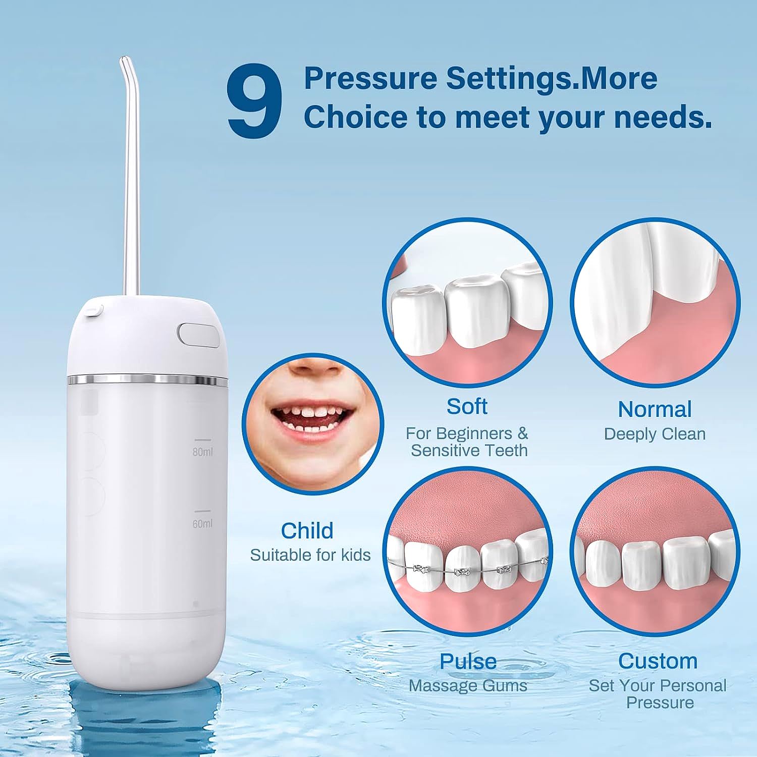  PONYFREE CWF-C2 Water Flosser for Teeth  