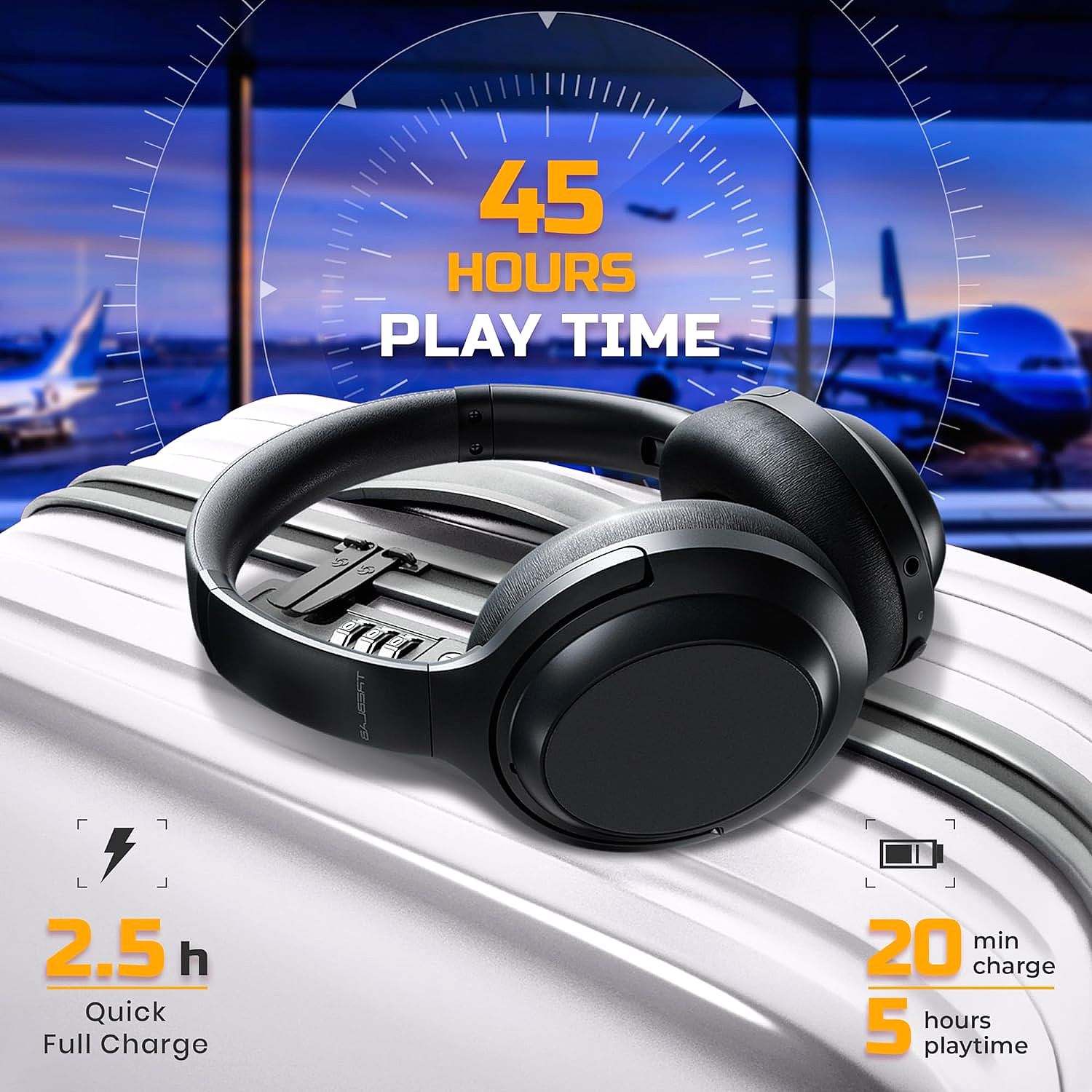 TREBLAB Z7 PRO Hybrid Active Noise Cancelling Headphones    
