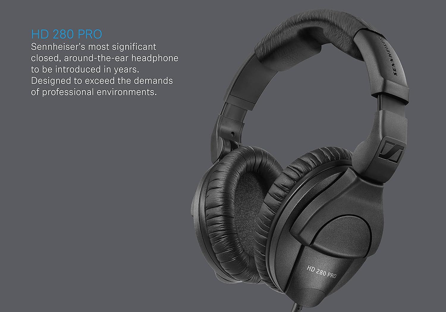  Sennheiser Professional HD 280 PRO Over-Ear Monitoring Headphones 