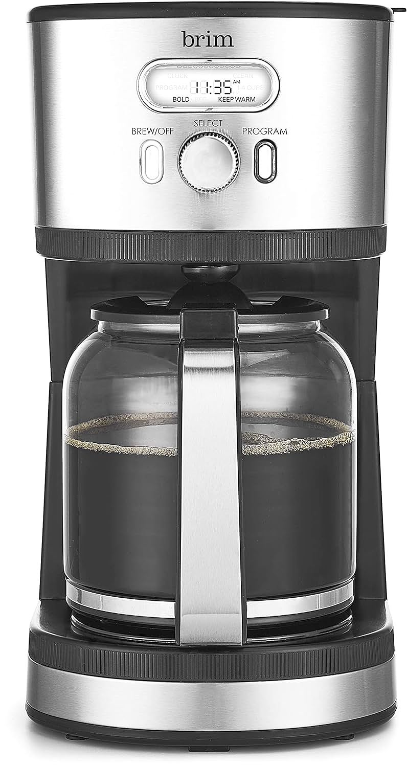 Brim 14-Cup Programmable Stainless Steel Coffee Maker: A Powerful, Convenient Large-Capacity Option