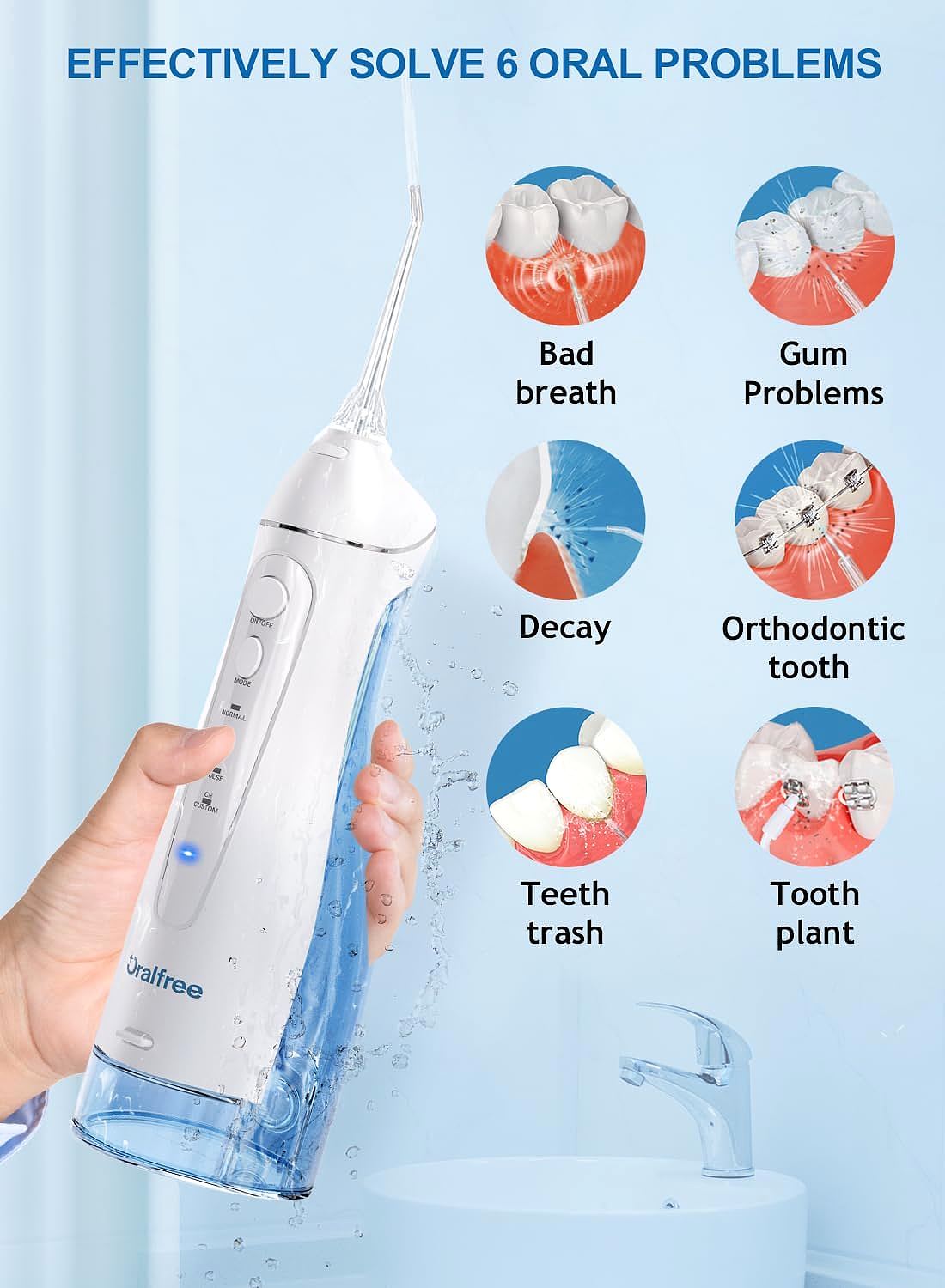  Oralfree F5025 Water Dental Flosser 