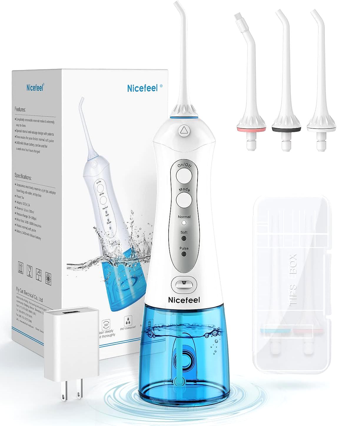 Nicefeel FC159 Cordless Water Flosser - A Powerful yet Portable Oral Irrigator