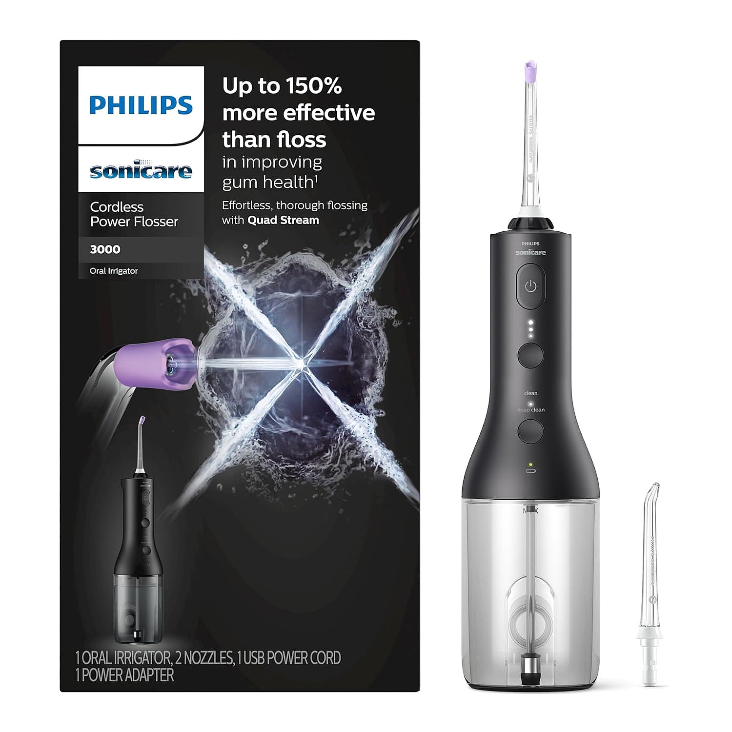 Philips Sonicare HX3826/23 Cordless Power Flosser: An Innovative 150% More Effective Oral Health Solution Than Traditional Floss