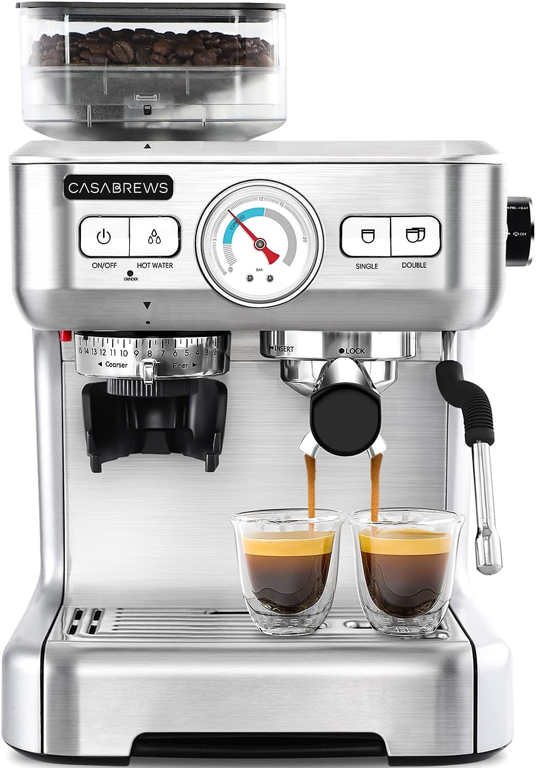 CASABREWS CM5700CH-UL 20 Bar Semi-Automatic Espresso Machine: The Home Barista's Choice